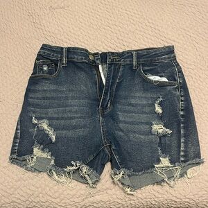 High waisted jean shorts size XL